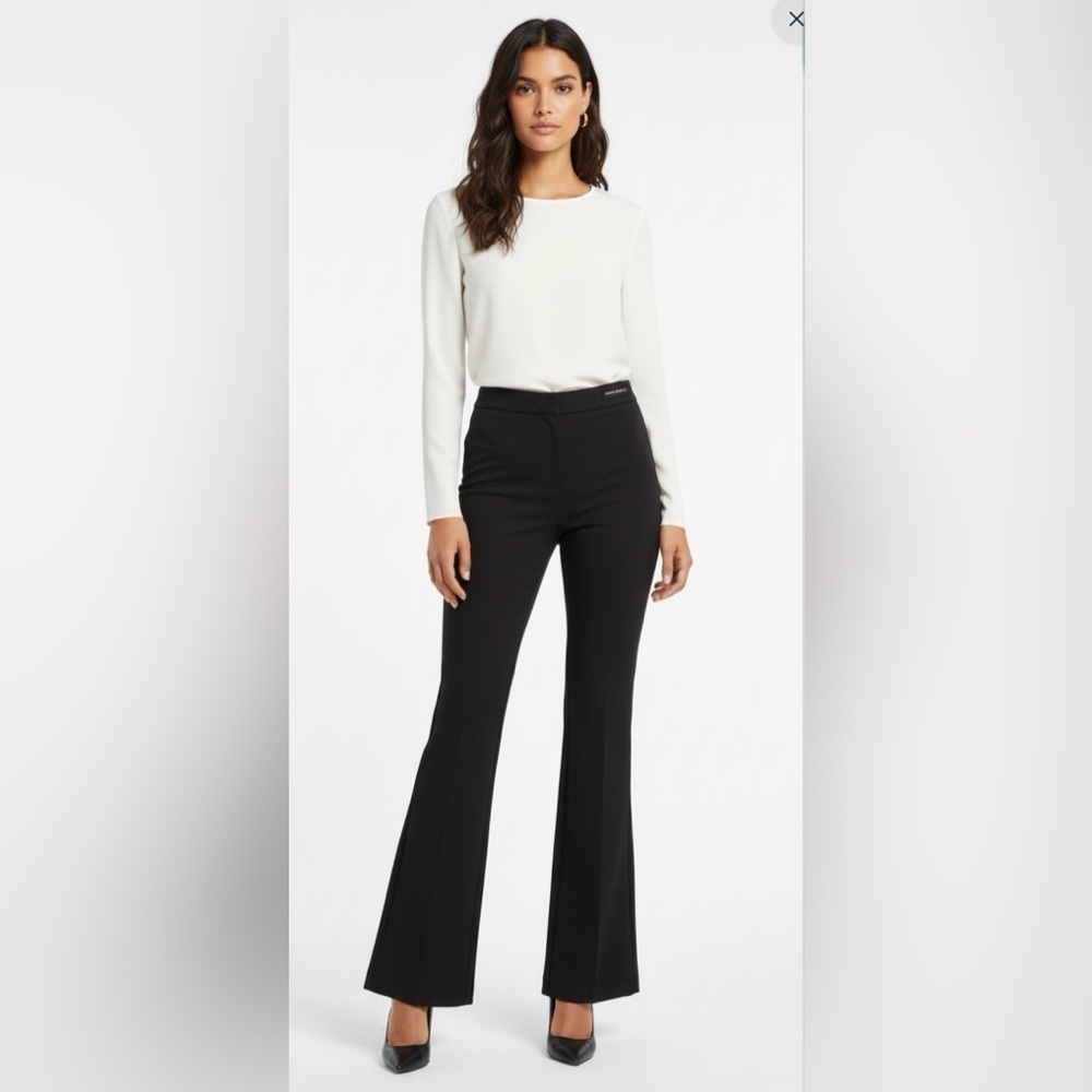 Banana Republic Black Sleek Straight-Leg Flared Pants - NWOT Chic Flare!